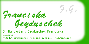 franciska geyduschek business card